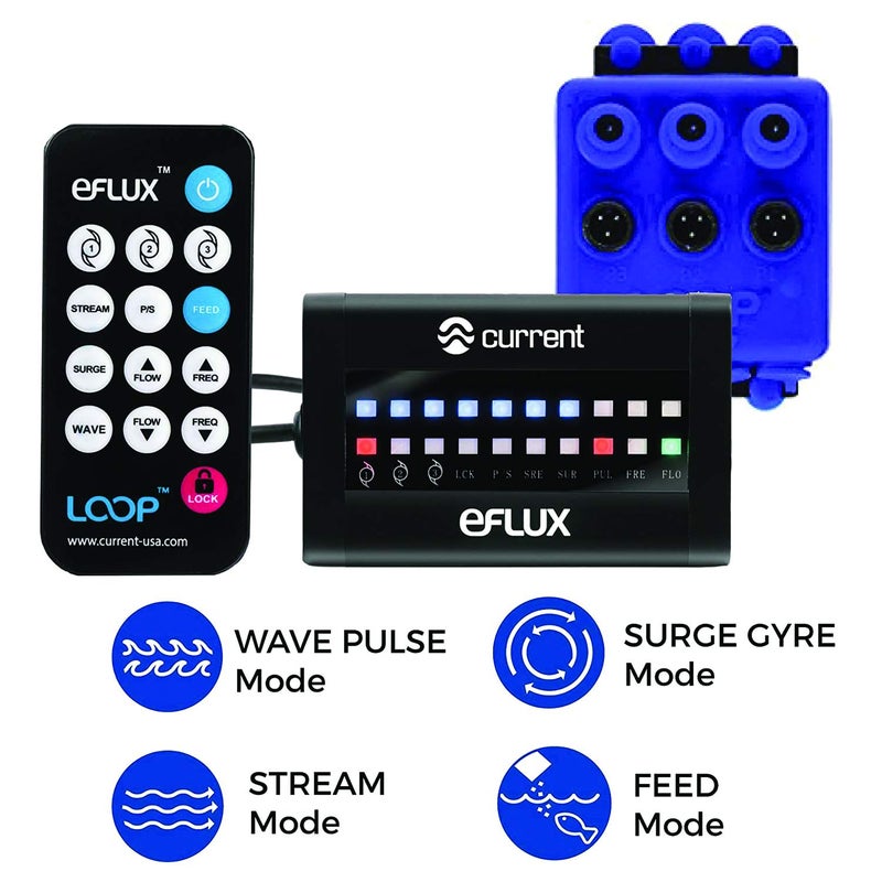 CURRENT Dual eFlux Aquarium Wave Pumps, 660gph - Includes 2 Wave Maker Water Circulation Pumps for Freshwater and Saltwater Fish Tanks - Multiple Adjustable Flow Modes - Wireless Remote Control - Image 3